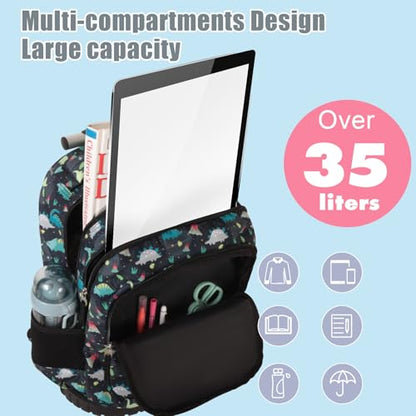 Tilami Rolling Backpack for Boys and Girls,Dinosaurs - color: Dinosaurs