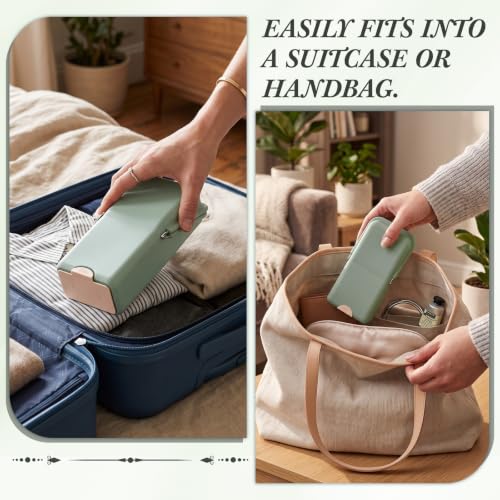 Kacctyen Makeup Brush Case Silicone Standing Makeup Brush Holder,Sage Green - color: Sage Green