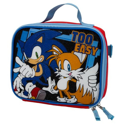 AI ACCESSORY INNOVATIONS Sonic The Hedgehog 2 Piece Backpack Set, Boys & Girls 16" School Bag, Red - color: Sonic the Hedgehog
