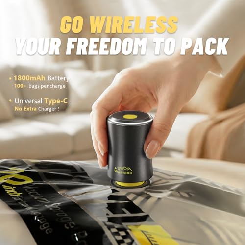 Cordless Vacuum Bags for travel - 20 Pack Rechargeable Wireless Vacuum Seal Bags for Clothing Travel, Space Saver vacuum storage bags with pump for Clothes, Blankets & Luggage Organization - style: 20 combo set-E