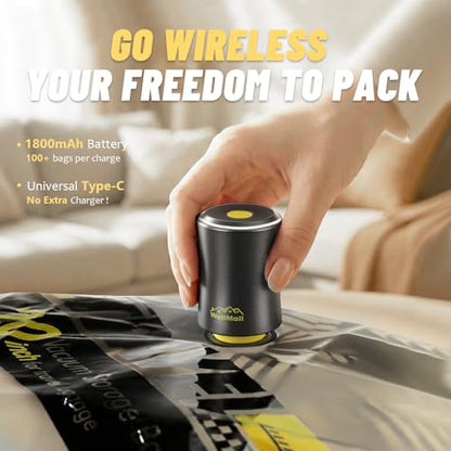 Cordless Vacuum Bags for travel - 20 Pack Rechargeable Wireless Vacuum Seal Bags for Clothing Travel, Space Saver vacuum storage bags with pump for Clothes, Blankets & Luggage Organization - style: 20 combo set-E