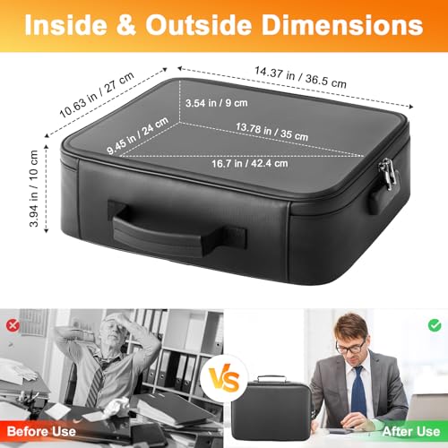 Fireproof Waterproof Document Bag with Lock for Important Files | Zipper Closure, Fits Laptop & Passport, Portable Travel Case, Secure Document Storage - size: 2000℉ Fireproof + 100% Waterproof Soft Bag