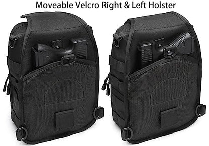 Tactical Sling Crossbody Bag Holster Shoulder Backpack 15L - color: Black Flip