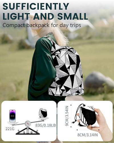 Pocket-Sized Hiking Daypack, Fashion patterns Lightweight 2.8oz - style: Tiger Print