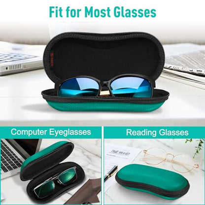 FINTIE Sunglasses Case, Hard EVA Shell Shockproof Sport Glasses Case - color: Green