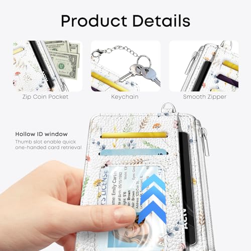 Flowers Credit Card Holder Small Wallet for Women - color: Flowers