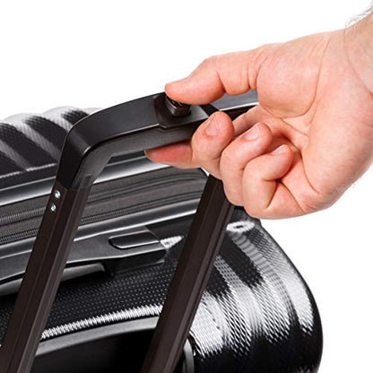 SwissGear 7272 Energie Expandable Hardside Luggage With Spinner Wheels and TSA Lock, Black, Checked-Medium 24-Inch - color: Black, size: Checked-Medium 24-Inch