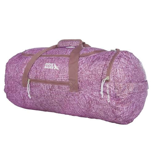 Eddie Bauer Stowaway Packable Duffel Bag| Travel | Foldable | Lightweight | Durable | Ripstop Polyester | 23" Length | 45L Capacity - Lilac - color: Lilac