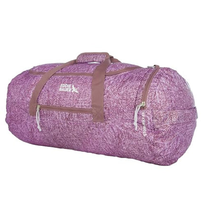 Eddie Bauer Stowaway Packable Duffel Bag| Travel | Foldable | Lightweight | Durable | Ripstop Polyester | 23" Length | 45L Capacity - Lilac - color: Lilac