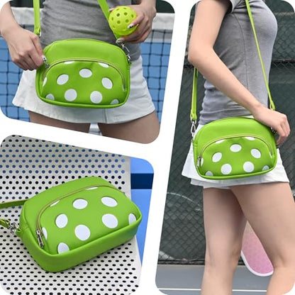 Crossbody Purse Bag for Women – 2 Main Pockets, Adjustable Strap, Athletes & Sports Fans Handbag Purse - style: Pickleball
