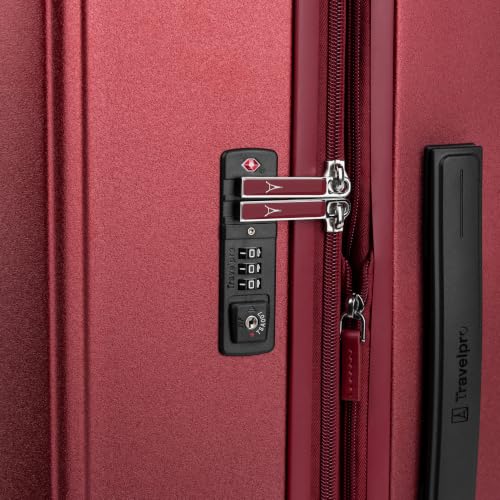 Travelpro Platinum Elite Hardside Expandable Checked Luggage, 8 Wheel Spinner, TSA Lock, Hard Shell Polycarbonate Suitcase, Daring Red, Checked Medium 25-Inch - color: Daring Red, size: Checked- Medium 25-Inch