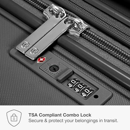 Traveler's Choice Pagosa Hardshell Expandable Luggage with Spinner Wheels, Gray, 2-Piece Set (22/27) - color: Gray, size: 2-Piece Set (22/27)