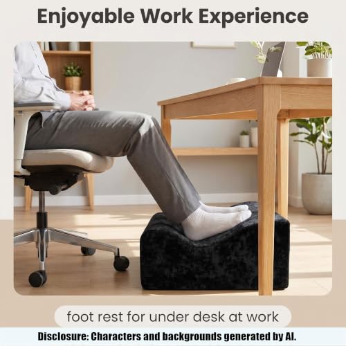 Foot Rest for Under Desk at Work, - color: Black+aa