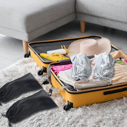 Patelai 20 Pcs Satin Shoe Bags for Travel 17.7 x 7.9 Inch with Drawstring