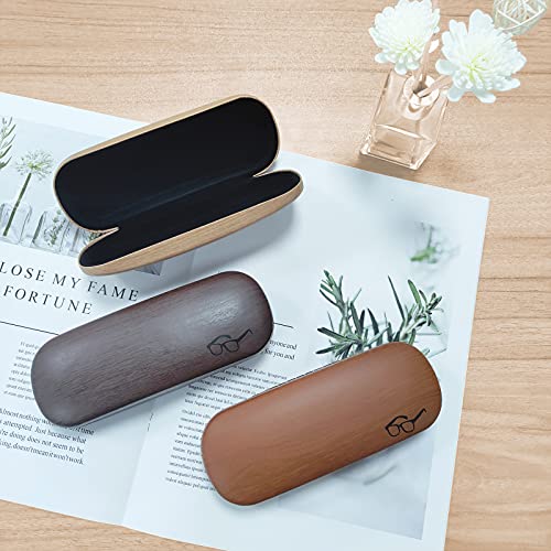 HSYMQ Hard Shell Glasses Case, Eye Glass Carry Case for Men Women, 3 Pack Eyeglass Sunglasses Cases