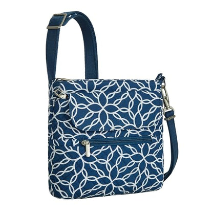 Travelon Anti-Theft Classic Mini Shoulder Bag - color: Woven Flower