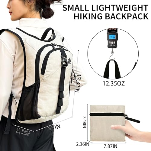 Small Hiking Backpack 18L Foldable Packable Travel Backpack with Phone Pocket Lightweight Hiking Daypack - color: 15l-black