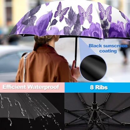 Small Travel Folding Umbrella for Girl - color: TN
