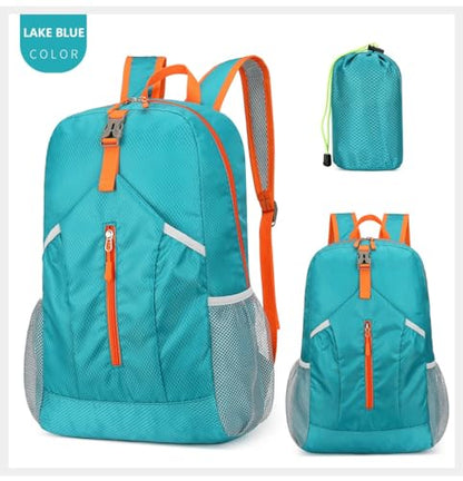 levayhill 25L Foldable Hiking Backpack,Small Packable Daypack Lake Blue - color: Lake Blue