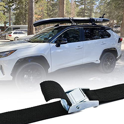 2PCS Lashing Straps with Buckles Adjustable, Up to 600lbs,Tie Down Straps for Motorcycle, Cargo, Trucks,Trailer,Luggage (1" x 16.4') - size: 1" x 16.4'