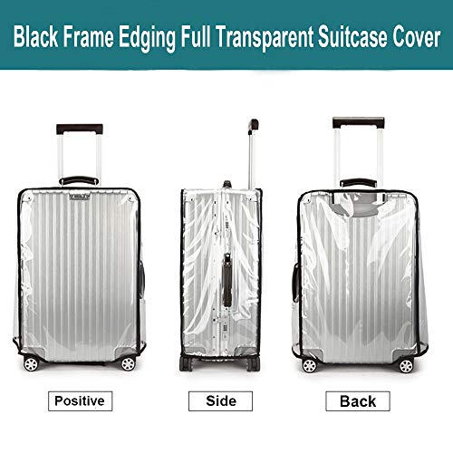 Luggage Cover 20 Inch Clear Suitcase Cover 0.4mm Thick PVC Transparent - size: 20 inch suitcase cover