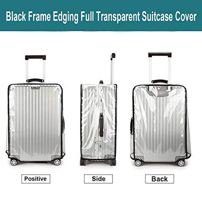 Luggage Cover 20 Inch Clear Suitcase Cover 0.4mm Thick PVC Transparent - size: 20 inch suitcase cover