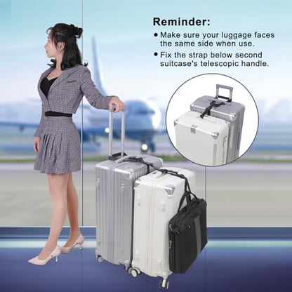 Vigorport Luggage Straps, Luggage Connector Straps for Suitcases Add A Bag and Connect Your 2 Suitcases Together Adjustable Attachment Accessories Belts (1'' Width S Size) - size: 1''W - Small