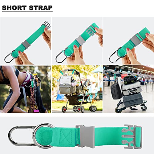 ZINZ Elastic Jacket Gripper Travel Strap with D-Ring Hooks and Buckle - color: Green