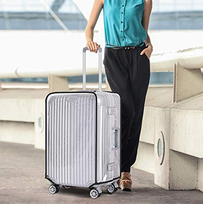 FF1 Luggage Protector Suitcase Cover PVC Bag Dust Proof Travel Suitcase Fits Most 20" - size: 20"