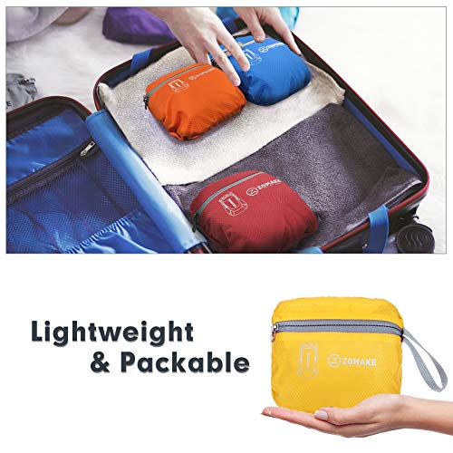 ZOMAKE Lightweight Packable Backpack 25L, Foldable Hiking Daypack - color: Yellow a, size: 25L