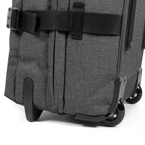 Eastpak Tranverz S – 42L Large Wheeled Luggage with Dual Compartments, TSA Lock, Compression Straps & Smooth-Wheeling System, Black Denim - color: Black Denim, size: 42 Liter Carry On