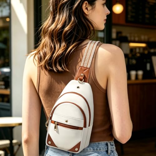 Anti Theft Sling Bag for Women, RFID Travel Crossbody Bags - color: Beige