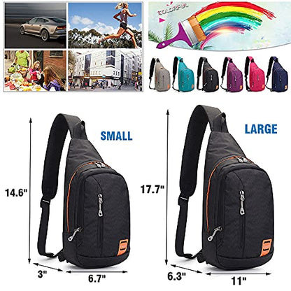 Peicees Small Sling Backpack Waterproof Unisex Shoulder Bag Chest Crossbody Daypack - color: 2_rose Red, size: Small