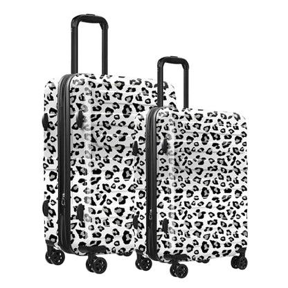 Luggage Set With Spinner Wheels, Carry On Suitcase with TSA Lock, Expandable Checked Suitcase for Women - color: Cloud Leopard, size: 2-piece(20"/24")