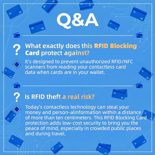 RFID Blocking Card, Slim Contactless NFC Debit Credit Card Protector for Wallets,Safe Card RFID Cards Blocker, Anti-Theft for Credit Card Passort ID Card, Travle Accessories for Men & Women (4) - style: 4