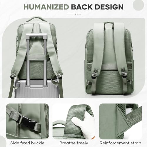 suwasp Travel Backpack for Women Airline Approved Carry On, Large Laptop Backpack for Men, Flight Approved Luggage Backpack (Green-with Toiletry Bag) - color: Green-with Toiletry Bag