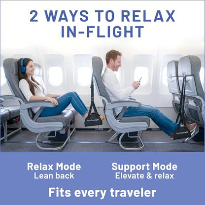 Airplane Footrest (4 Pack), Perfect Foot Hammock for Airplane Travel or Office - Relax Your Feet