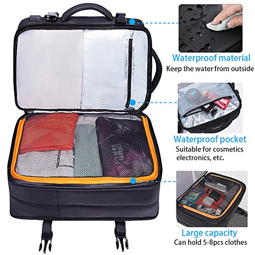 BANGE 45L Carry On Backpack, Weekender Travel Backpacks, 17.3 inch Laptop Back Pack Business Expandable Bag for Men and Women - size: 45l