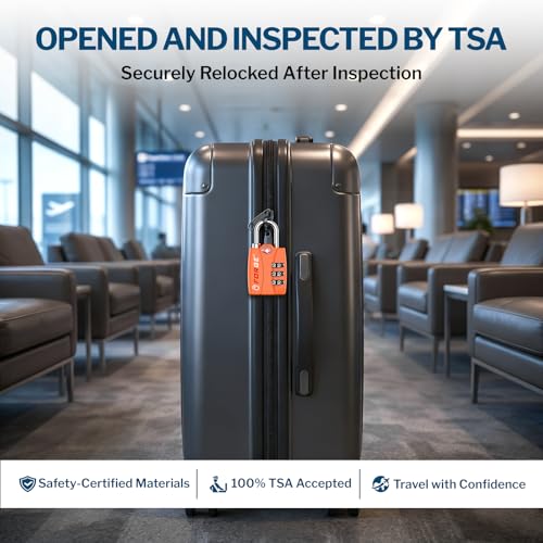 Forge TSA Approved Luggage Locks, Open Alert TSA Locks, Orange, 2 Pack - color: Orange 2PK