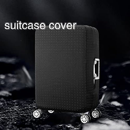 Luggage Cover, Protective Washable Suitcase Cover - Travel Elastic Spandex Suitcase Protector Fits 22 to 24Inch Black - color: Black, size: M: Fit 22-24 Inch Luggage