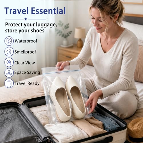 Waterproof Shoe Bags for Travel Packing Storage - size: 15-pack
