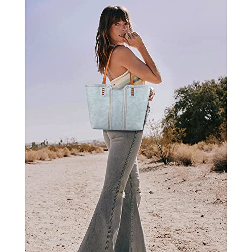 Montana West Tote Bag for Women Top Handle Satchel Purse - color: Pastel Blue