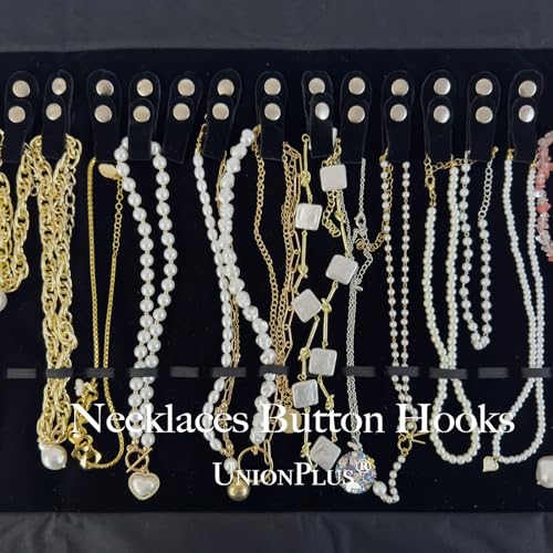UnionPlus Travel Necklaces Roll Organizer Anti-Tangle Large Black - color: Black, size: Large