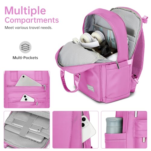 Luggage Sets 5 Pieces, Suitcase Set with Wheels, Suitcases for Women - color: Hot Pink-5pcs, style: 5 Piece Set (Backpack)