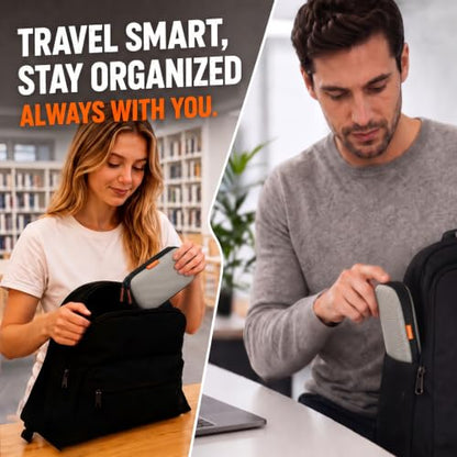 Small Hard Carrying Case, Portable Protective EVA Electronic Case - color: Silver