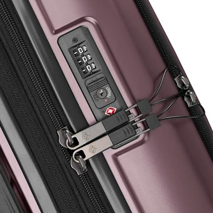 Samsonite Octiv Pro 3-Piece Hardside Lightweight (21/24/28) Front Pocket Carry-On Pro, Medium & Large-Checked Luggage Set, Expandable, Four Spinner Wheels, Adjustable Handle, TSA Lock – Purple - color: Amethyst Purple, size: 3-Piece Set (Pro 21 with Front