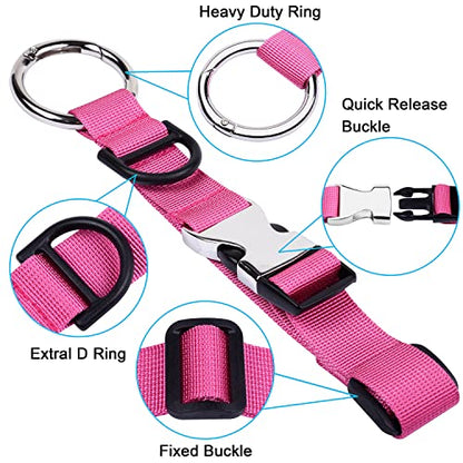 Wisdompro Jacket Gripper Travel Strap, Add a Bag Luggage Straps - Hot Pink - color: Hot Pink