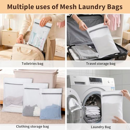 150L Laundry Bag Backpack with 3 Sizes Mesh Wash Bags and Shoulder Straps - color: Khaki, size: 150L