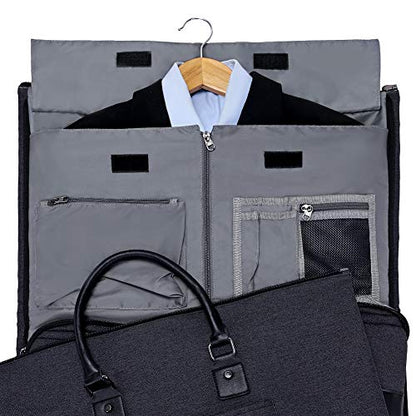 Garment Bags for Travel, 45L Carry on Convertible Garment Duffle bag - color: Jet Black