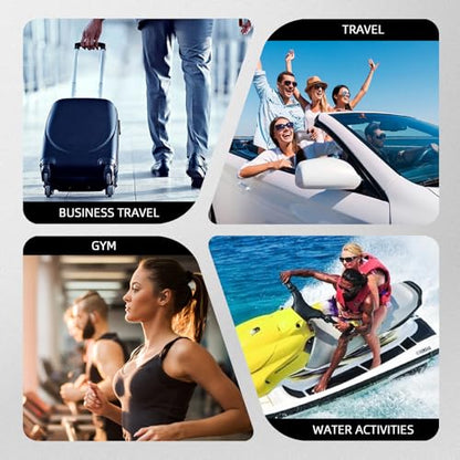 Travel Vacuum Bags With Pump,Space Saver Vacuum Storage Bags, Ip67 Waterproof,Airless Vacuum Kit Travel Carry On Suitcase and Backpack (2 Pack+Pump） - size: M+L